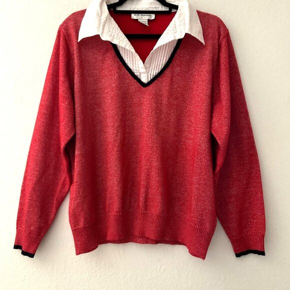 VINTAGE C. D. DANIELS 2 IN 1 SHIMMER PLUS TOP GREAT CONDITION - Picture 3 of 10